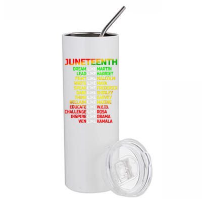 Juneteenth Free Ish Since 1865 Dream Like Martin Stainless Steel Tumbler