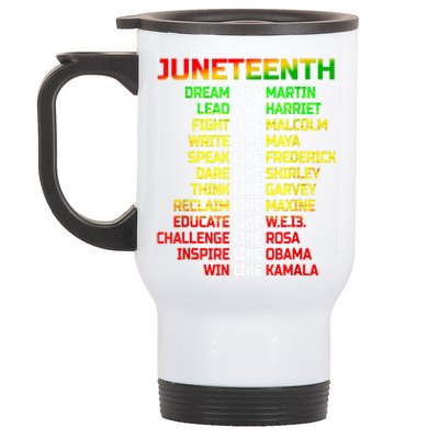 Juneteenth Free Ish Since 1865 Dream Like Martin Stainless Steel Travel Mug