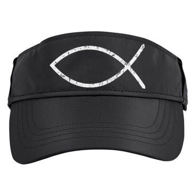 Jesus Fish Ichthy Ichthus Emblem Christian Faith Symbol Adult Drive Performance Visor