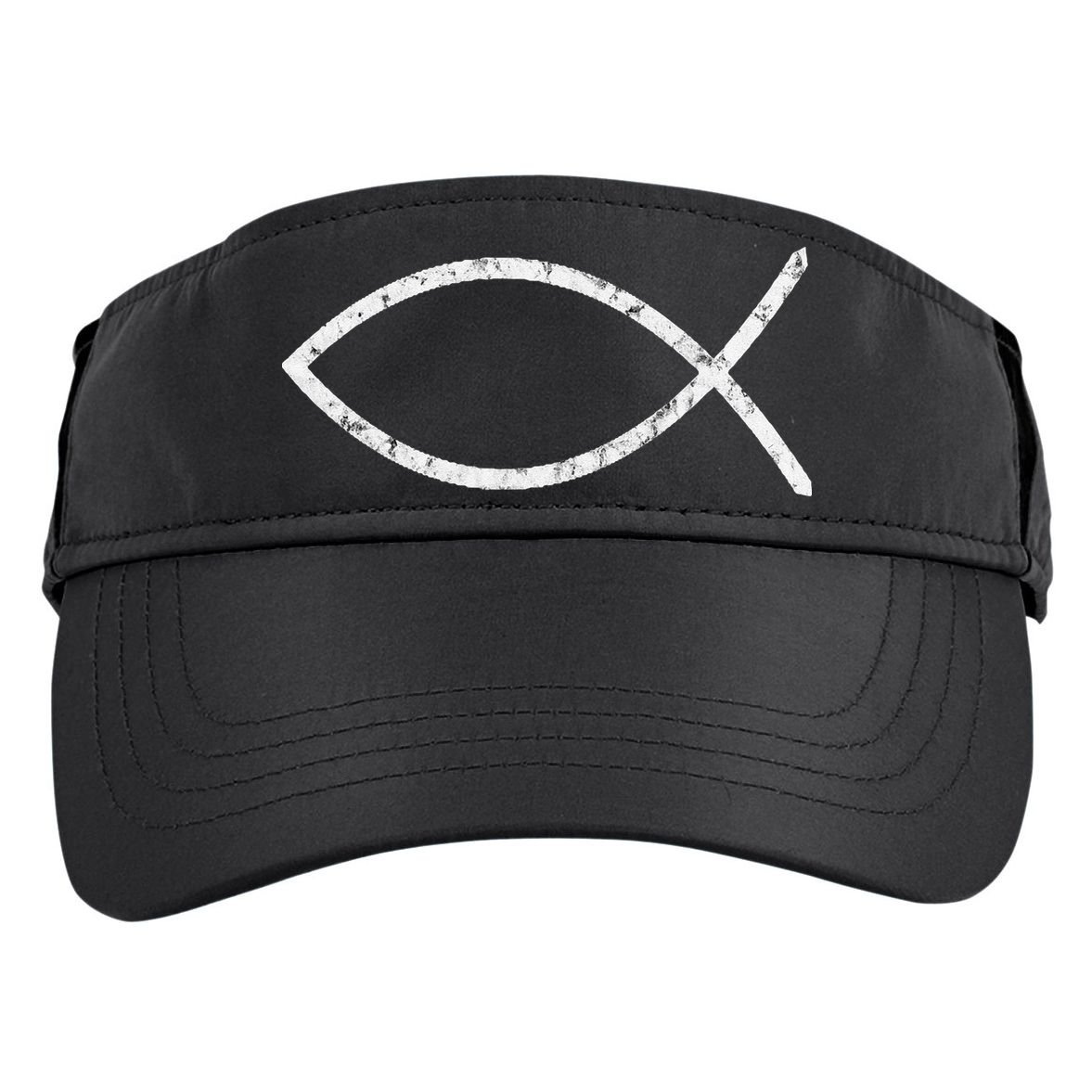 Jesus Fish Ichthy Ichthus Emblem Christian Faith Symbol Adult Drive Performance Visor