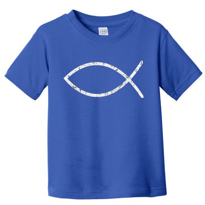 Jesus Fish Ichthy Ichthus Emblem Christian Faith Symbol Toddler T-Shirt
