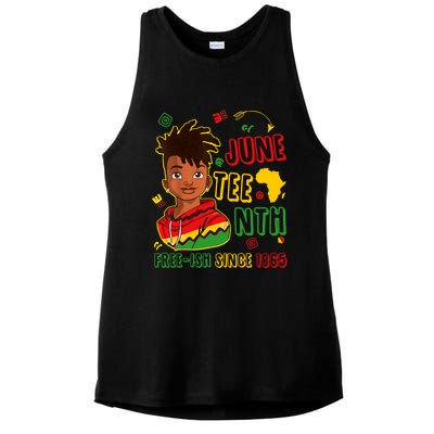 Juneteenth Free Ish Since 1865 African Black Freedom Gift Ladies PosiCharge Tri-Blend Wicking Tank