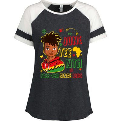 Juneteenth Free Ish Since 1865 African Black Freedom Gift Enza Ladies Jersey Colorblock Tee