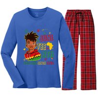 Juneteenth Free Ish Since 1865 African Black Freedom Gift Women's Long Sleeve Flannel Pajama Set 