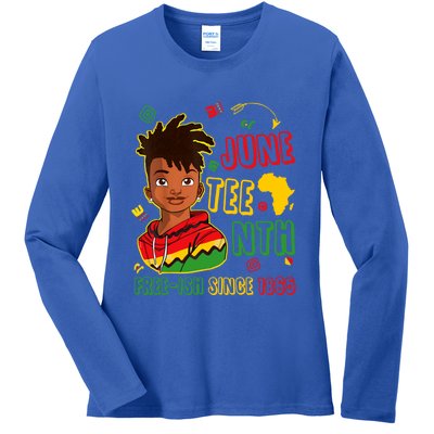 Juneteenth Free Ish Since 1865 African Black Freedom Gift Ladies Long Sleeve Shirt