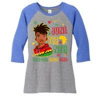 Juneteenth Free Ish Since 1865 African Black Freedom Gift Women's Tri-Blend 3/4-Sleeve Raglan Shirt