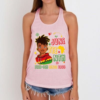 Juneteenth Free Ish Since 1865 African Black Freedom Gift Women's Knotted Racerback Tank