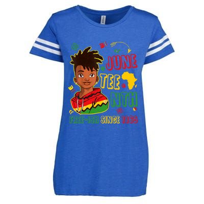 Juneteenth Free Ish Since 1865 African Black Freedom Gift Enza Ladies Jersey Football T-Shirt