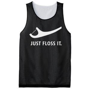 Just Floss It Funny Dentistry Dentis Mesh Reversible Basketball Jersey Tank