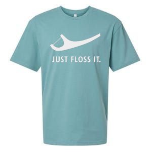 Just Floss It Funny Dentistry Dentis Sueded Cloud Jersey T-Shirt