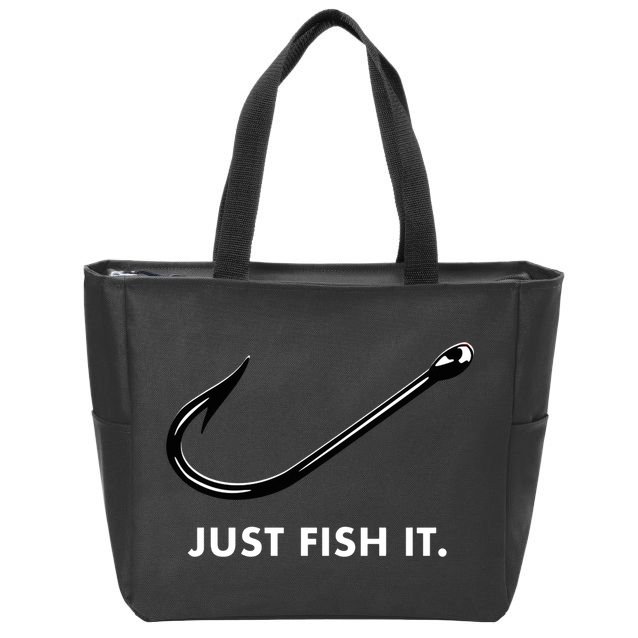 Just Fish It Zip Tote Bag