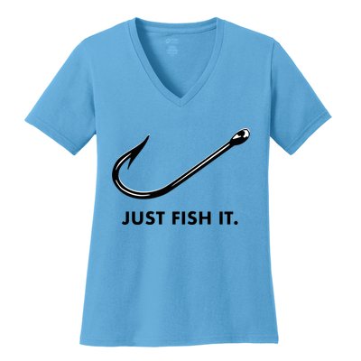 Just Fish It Women's V-Neck T-Shirt