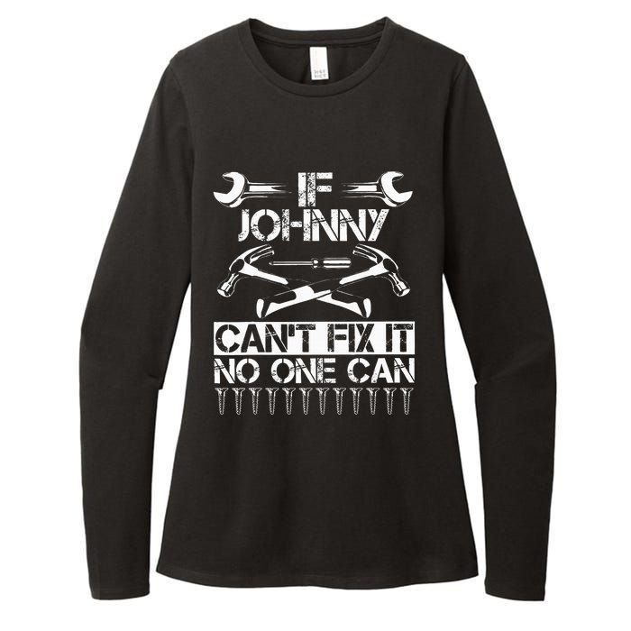 Johnny Fix It Funny Birthday Personalized Name Dad Gift Idea Womens CVC Long Sleeve Shirt