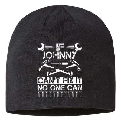 Johnny Fix It Funny Birthday Personalized Name Dad Gift Idea Sustainable Beanie