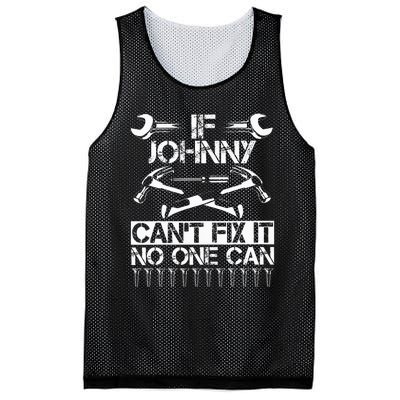 Johnny Fix It Funny Birthday Personalized Name Dad Gift Idea Mesh Reversible Basketball Jersey Tank