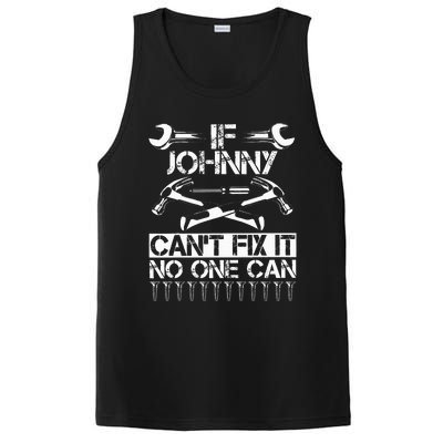 Johnny Fix It Funny Birthday Personalized Name Dad Gift Idea PosiCharge Competitor Tank