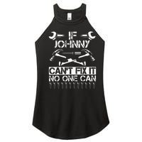 Johnny Fix It Funny Birthday Personalized Name Dad Gift Idea Women's Perfect Tri Rocker Tank