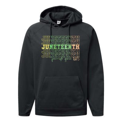 Juneteenth Free Ish Since 1865 Celebrate Black Freedom HBCU Performance Fleece Hoodie