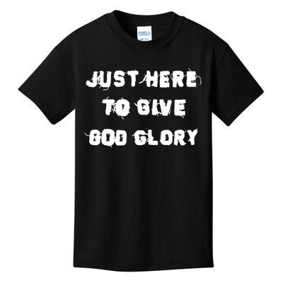 Justin Fields Just Here To Give God Glory Kids T-Shirt