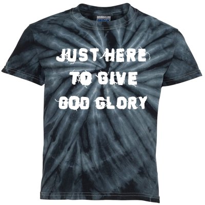 Justin Fields Just Here To Give God Glory Kids Tie-Dye T-Shirt