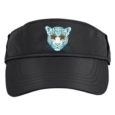 Football Jags Leopard Star Adult Drive Performance Visor