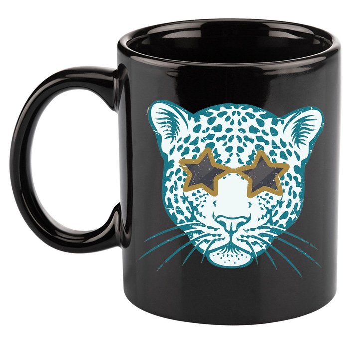 Football Jags Leopard Star 11oz C Handle Ceramic Mug