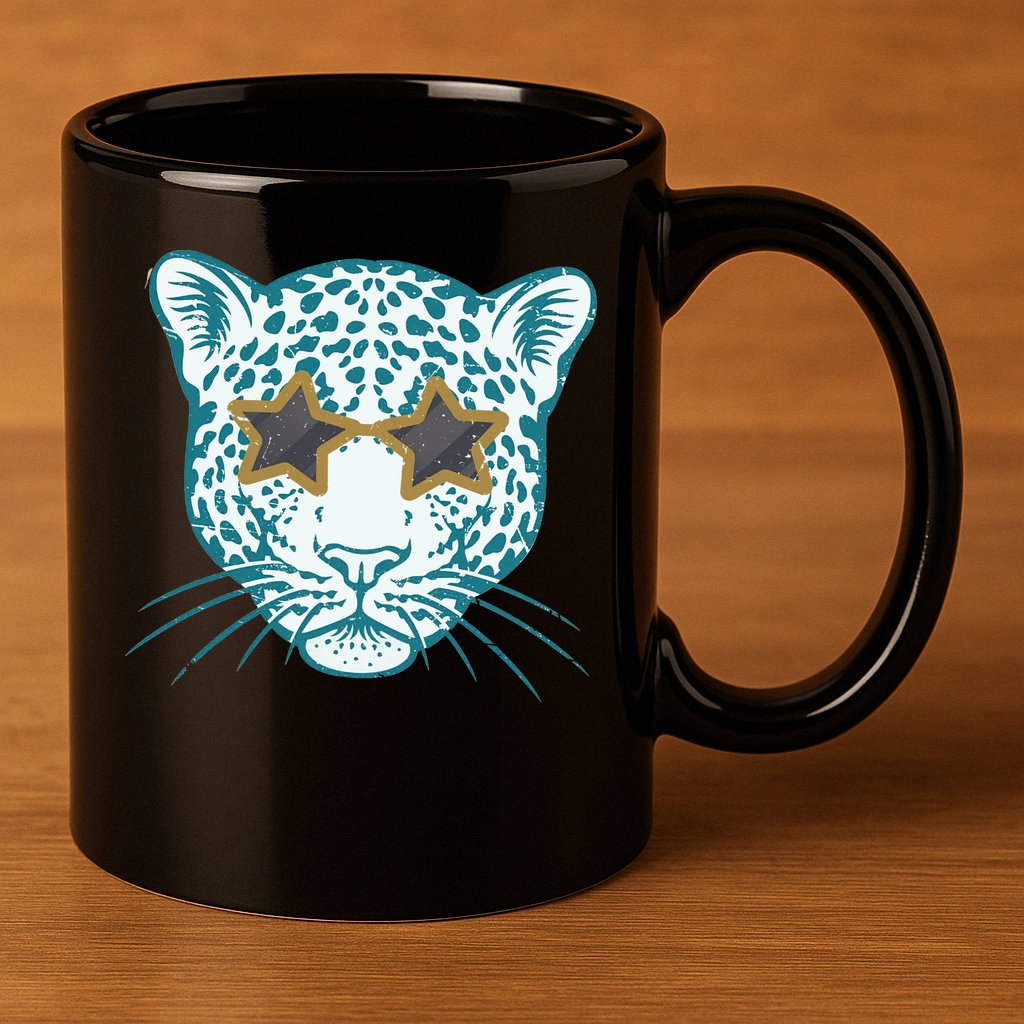 Football Jags Leopard Star 11oz C Handle Ceramic Mug