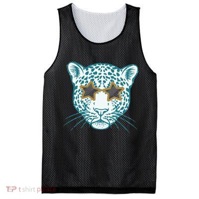 Football Jags Leopard Star Mesh Reversible Basketball Jersey Tank