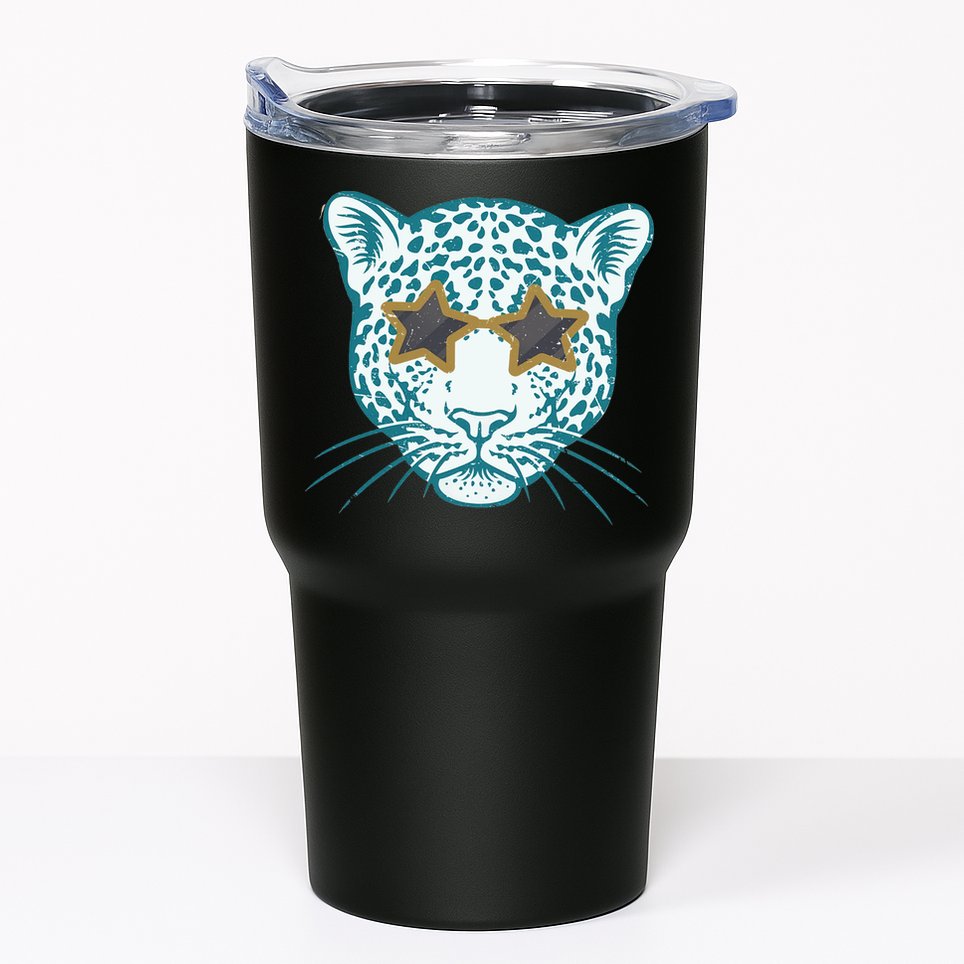 Football Jags Leopard Star Tumbler