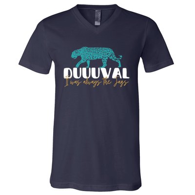 Jacksonville Football Jags Football Funny Leopard V-Neck T-Shirt