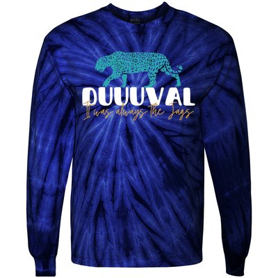 Jacksonville Football Jags Football Funny Leopard Tie-Dye Long Sleeve Shirt