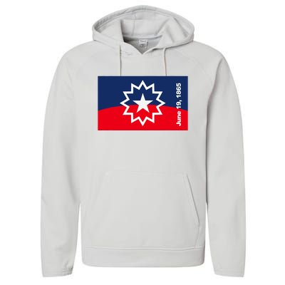 Juneteenth Flag Performance Fleece Hoodie