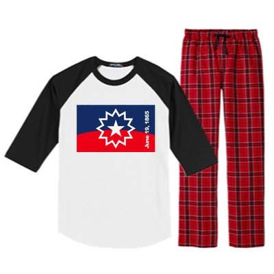 Juneteenth Flag Raglan Sleeve Pajama Set