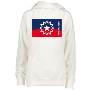 Juneteenth Flag Womens Funnel Neck Pullover Hood