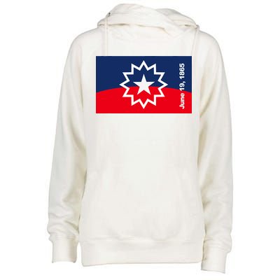 Juneteenth Flag Womens Funnel Neck Pullover Hood