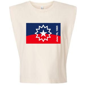 Juneteenth Flag Garment-Dyed Women's Muscle Tee