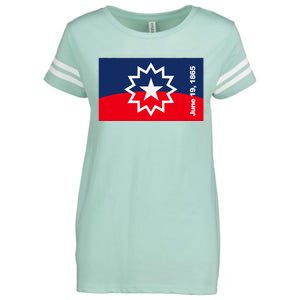 Juneteenth Flag Enza Ladies Jersey Football T-Shirt