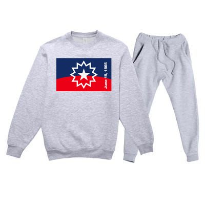 Juneteenth Flag Premium Crewneck Sweatsuit Set