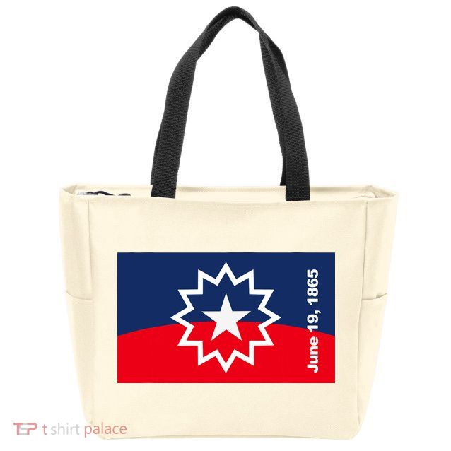 Juneteenth Flag Zip Tote Bag