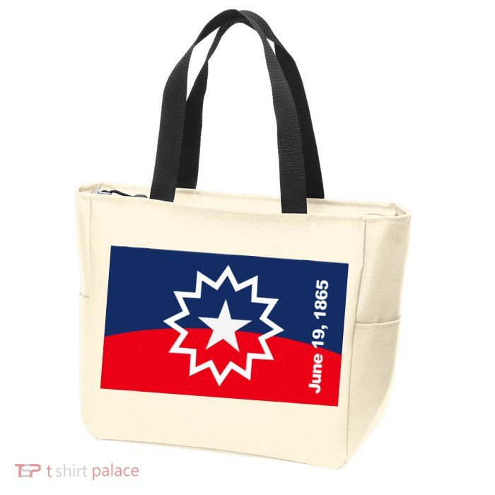 Juneteenth Flag Zip Tote Bag