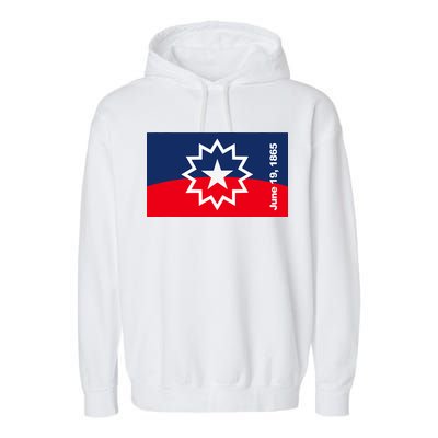 Juneteenth Flag Garment-Dyed Fleece Hoodie