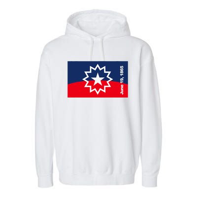 Juneteenth Flag Garment-Dyed Fleece Hoodie