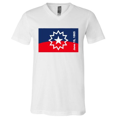 Juneteenth Flag V-Neck T-Shirt