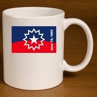 Juneteenth Flag 11oz C Handle Ceramic Mug