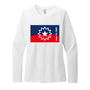 Juneteenth Flag Womens CVC Long Sleeve Shirt