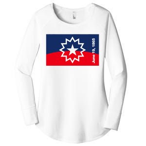 Juneteenth Flag Women's Perfect Tri Tunic Long Sleeve Shirt