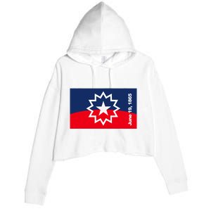 Juneteenth Flag Crop Fleece Hoodie