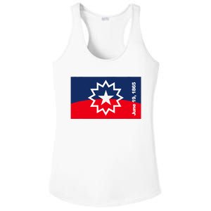 Juneteenth Flag Ladies PosiCharge Competitor Racerback Tank