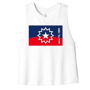 Juneteenth Flag Women's Racerback Cropped Tank