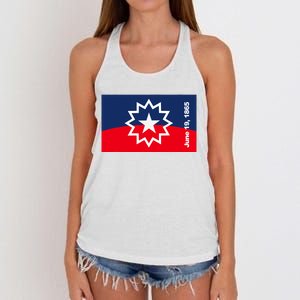 Juneteenth Flag Women's Knotted Racerback Tank